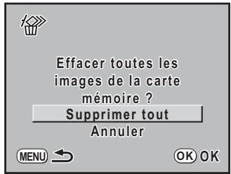 PENTAX K20D - Supprimer toutes les images - 4