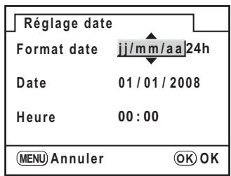 PENTAX K20D - Réglage de la date et de l'heure - 1