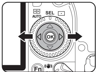 PENTAX K20D - Appuyez sur le bouton de navigation (◀▶). - 1