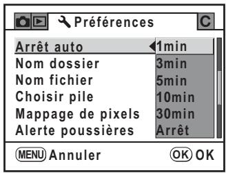 PENTAX K20D - Désactivation de l'arrêt automatique - 1