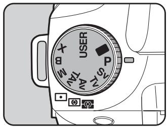 PENTAX K20D - Positionnez le sélecteur de mode sur P. - 1