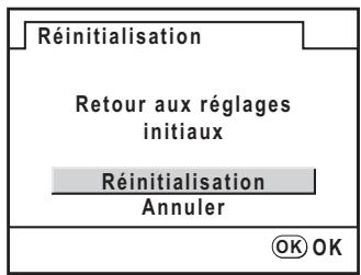 PENTAX K20D - Réinitialisation des menus Param. capture/Lecture/Préférences - 1