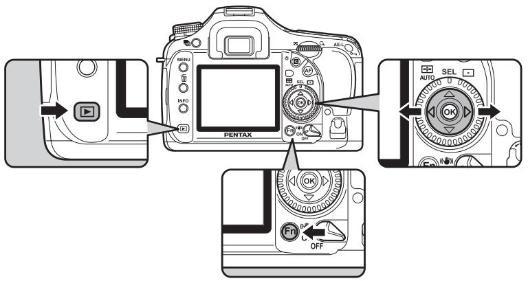 PENTAX K20D - Appuyez sur le bouton Fn. - 1
