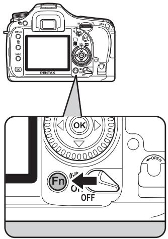 PENTAX K20D - Appuyez sur le bouton Fn. - 1