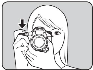 PENTAX K20D - Appuyez sur le déclencheur à fond. - 1