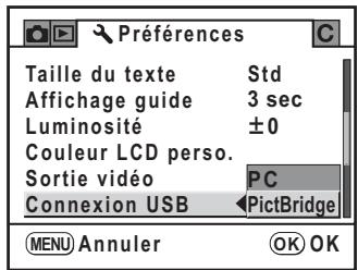 PENTAX K20D - Régler le mode de transfert - 2