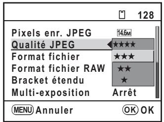 PENTAX K20D - Appuyez sur le bouton de navigation (▶). - 1