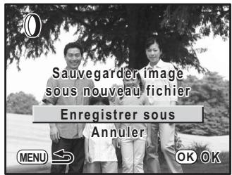 PENTAX K20D - Utilisez le bouton de navigation (▲▼) pour sélectionner [Enregistrer sous]. - 1