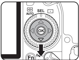 PENTAX K20D - Appuyez sur le bouton de navigation (▼). - 1