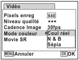PENTAX OPTIO V20 - Enregistrement de séquences vidéo en noir et blanc ou sépia (mode couleur) - 1