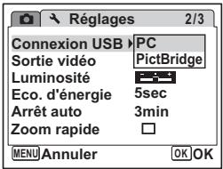 PENTAX OPTIO V20 - Changement du mode de connexion USB - 2