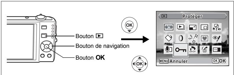 PENTAX OPTIO V20 - Protection des images et des fichiers son contre la suppression (protéger) - 4