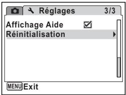 PENTAX OPTIO V20 - Réinitialisation des réglages par défaut (réinitialisation) - 2