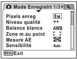 PENTAX OPTIO V20 - Appuyez sur le bouton de navigation (▼). - 1
