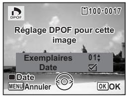 PENTAX OPTIO V20 - Utilisez le bouton vert pour spécifier si la date doit ou non apparaître. - 1