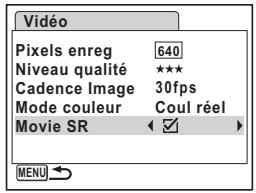 PENTAX OPTIO V20 - Réglage de la fonction Movie SR (Anti-bougé vidéo) - 1
