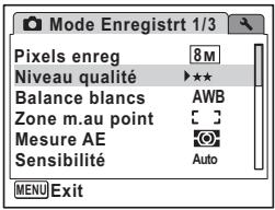 PENTAX OPTIO V20 - Appuyez sur le bouton de navigation (▼). - 2