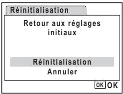 PENTAX OPTIO V20 - Réinitialisation des réglages par défaut (réinitialisation) - 3