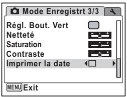 PENTAX OPTIO V20 - Réglage de la fonction d'impression de la date - 1