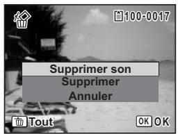 PENTAX OPTIO V20 - Suppression d'un fichier son - 1