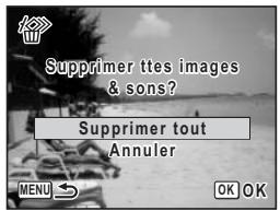 PENTAX OPTIO V20 - Suppression de toutes les images et fichiers son - 2
