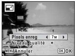 PENTAX OPTIO V20 - Modification de la taille et de la qualité d'image (redéfinir) - 2
