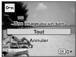 PENTAX OPTIO V20 - Protection de l'ensemble des images/des fichiers son - 1