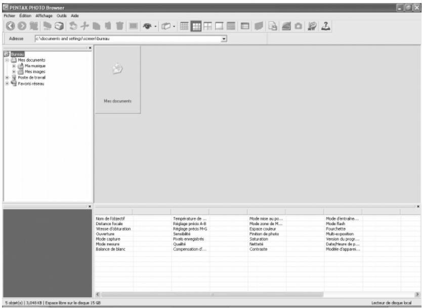 PENTAX PHOTO BROWSER 2.1 - Ouvrez le logiciel PENTAX PHOTO Browser 2.1. - 1