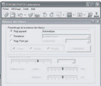 PENTAX PHOTO BROWSER 2.1 - Sélectionnez [Traitement personnalisé] dans le menu [Affichage] ou cliquez sur le bouton de l'icône de la barre d'outils, puis sur (Traitement personnalisé) dans la liste déroulante. - 2