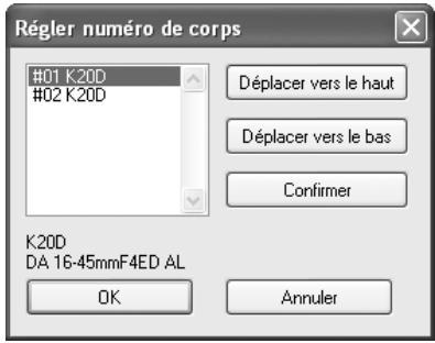 PENTAX REMOTE ASSISTANT - Boîte de dialogue [Régler numéro de boîtier] - 1