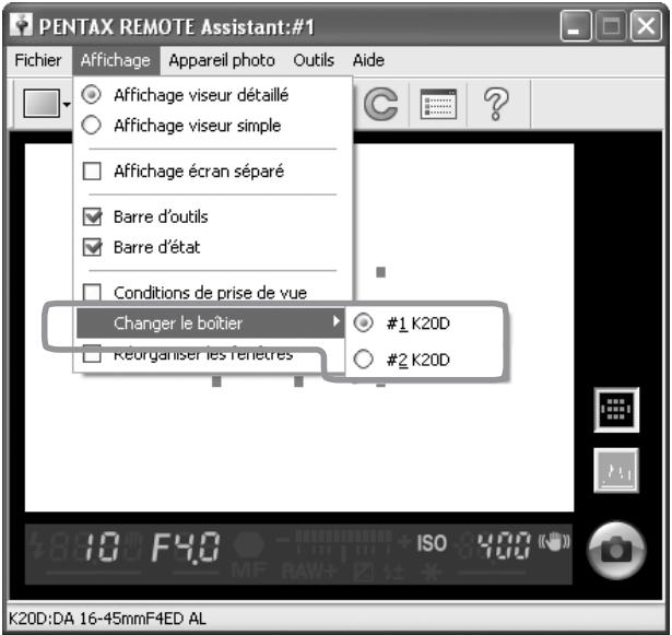 PENTAX REMOTE ASSISTANT - Sélection de l'appareil pour les opérations - 1