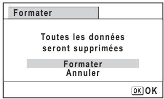 Formater Toutes les données seront supprimées Formater Annuler OK OK