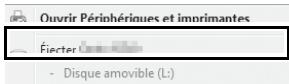 Ouvrir Périphériques et imprimantes Fécter - Disque amovible (L)