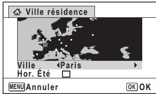 Ville résidence Ville «Paris » Hor. Été □ MENU Annuler OK OK