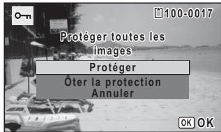 100-0017 Protéger toutes les images Protéger Ôter la protection Annuler OK OK