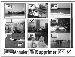 PENTAX OPTIO VS20 - Suppression des images sélectionnées - 4