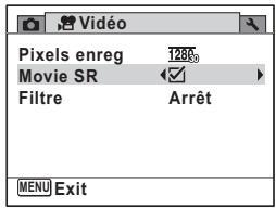 Vidéo Pixels enreg 1285 Movie SR ✓ Filtre Arrêt MENU Exit