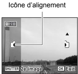 Icône d'alignement 121 SHUTTER 2e image OK Exit