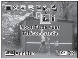 Mode Pr. de vues Télécommande MENU Annuler OK OK