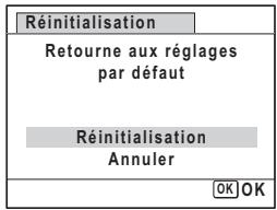 Réinitialisation Retourne aux réglages par défaut Réinitialisation Annuler OK OK
