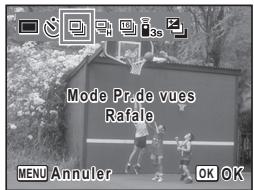 Mode Pr de vues Rafale MENU Annuler OK OK