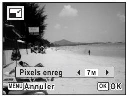 Pixels enreg < 7M > MENU Annuler OK OK