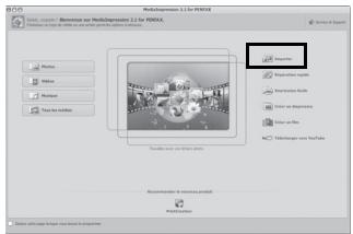 PENTAX OPTIO VS20 - Cliquez sur [Importer]. - 1