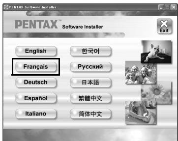 PENTAX REMOTE ASSISTANT 3 - Sélectionnez une langue sur l'écran qui apparaît. - 1
