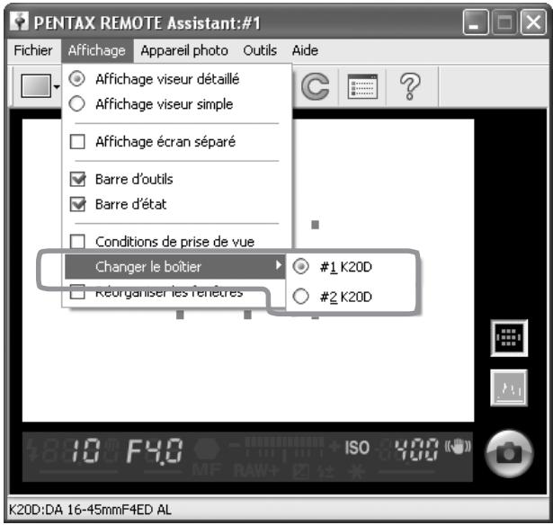 PENTAX REMOTE ASSISTANT 3 - Sélection de l'appareil pour les opérations - 1