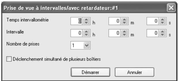 PENTAX REMOTE ASSISTANT 3 - Affichage de la boîte de dialogue [Prise de vue à intervalles/avec retardateur] - 1