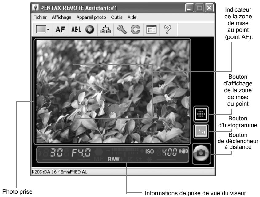 PENTAX REMOTE ASSISTANT 3 - Zone d'affichage du viseur virtuel - 1