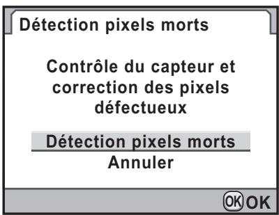 Détection pixels morts Contrôle du capteur et correction des pixels défectueux Détection pixels morts Annuler
