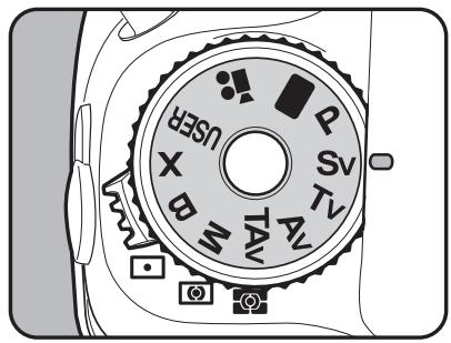 PENTAX K5 - Réglez le sélecteur de mode sur Sv. - 1