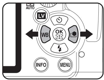 AUTO LV WB OK INFO MENU